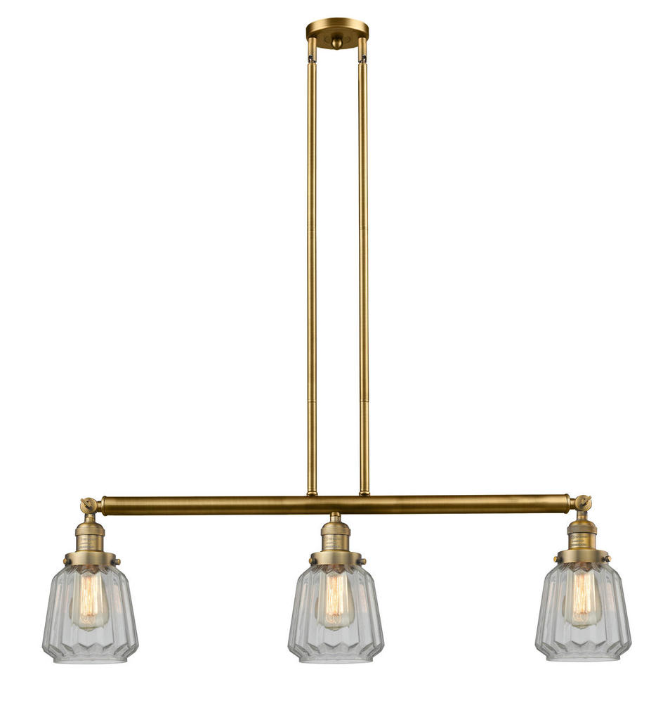 Chatham - 3 Light - 39 inch - Brushed Brass - Stem Hung - Island Light