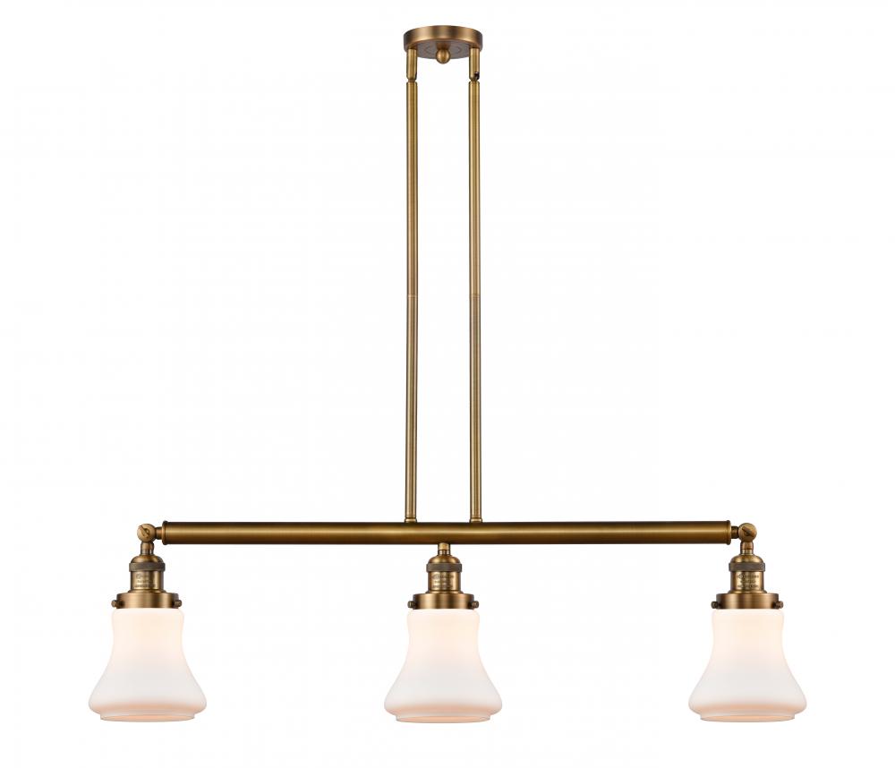 Bellmont - 3 Light - 39 inch - Brushed Brass - Stem Hung - Island Light