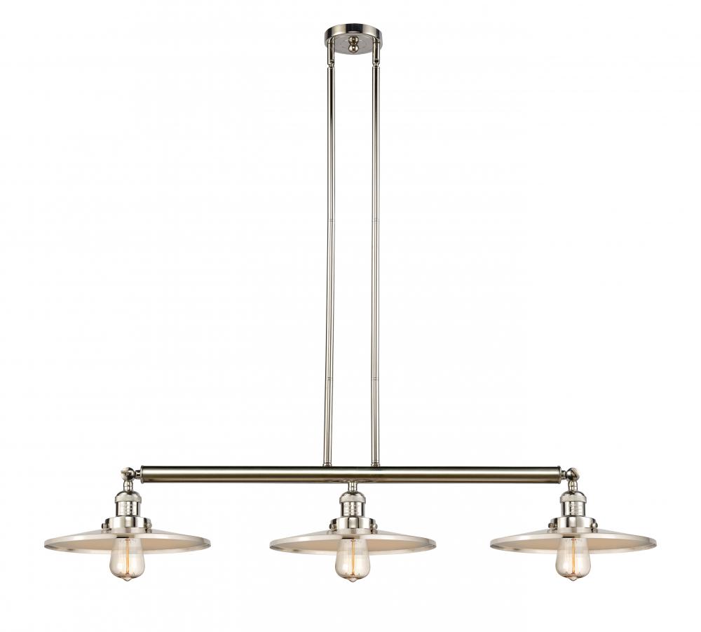 Appalachian - 3 Light - 45 inch - Polished Nickel - Stem Hung - Island Light