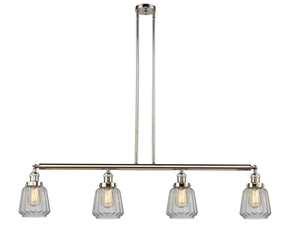 Chatham - 4 Light - 51 inch - Polished Nickel - Stem Hung - Island Light