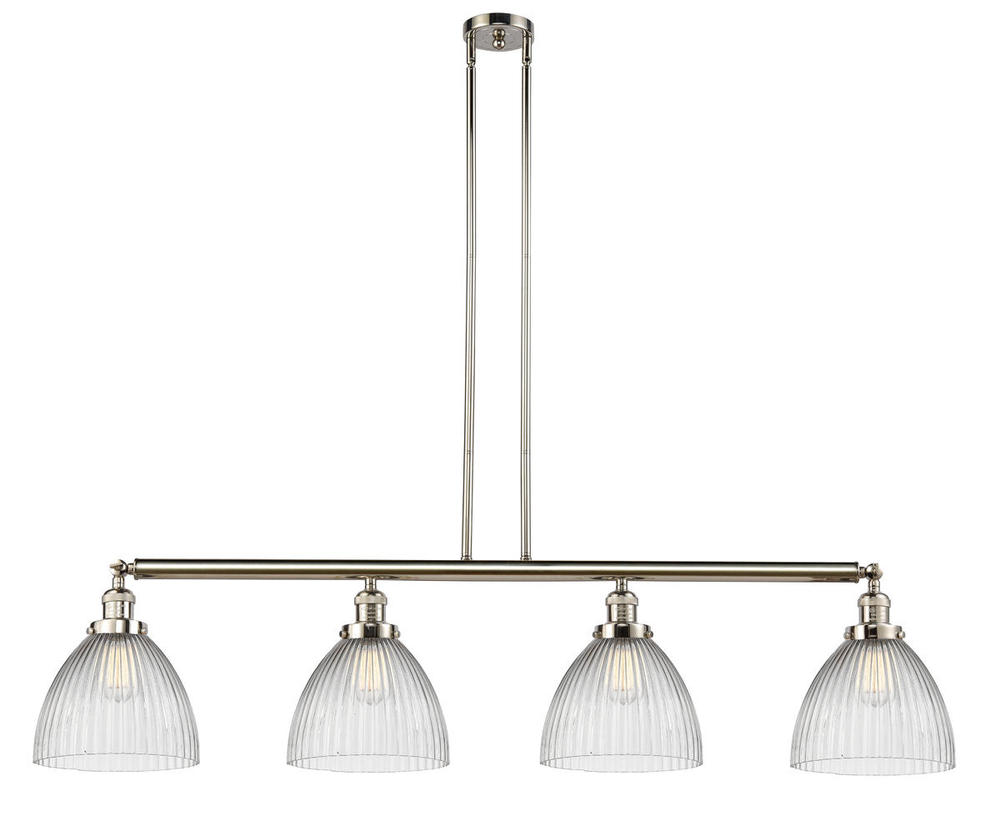 Seneca Falls - 4 Light - 51 inch - Polished Nickel - Stem Hung - Island Light