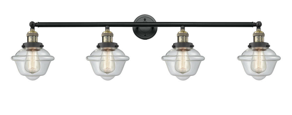 Oxford - 4 Light - 46 inch - Black Antique Brass - Bath Vanity Light