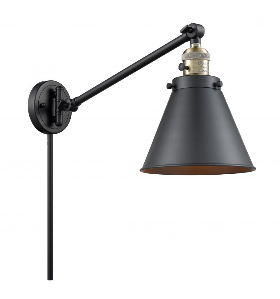 Appalachian - 1 Light - 8 inch - Black Antique Brass - Swing Arm