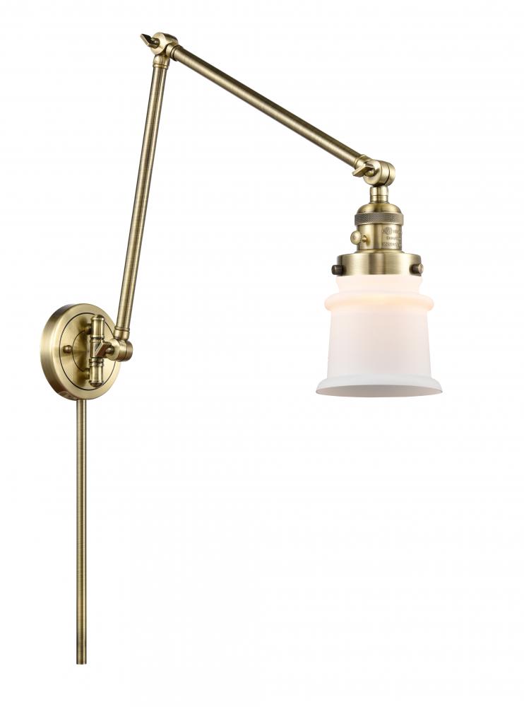 Canton - 1 Light - 8 inch - Antique Brass - Swing Arm