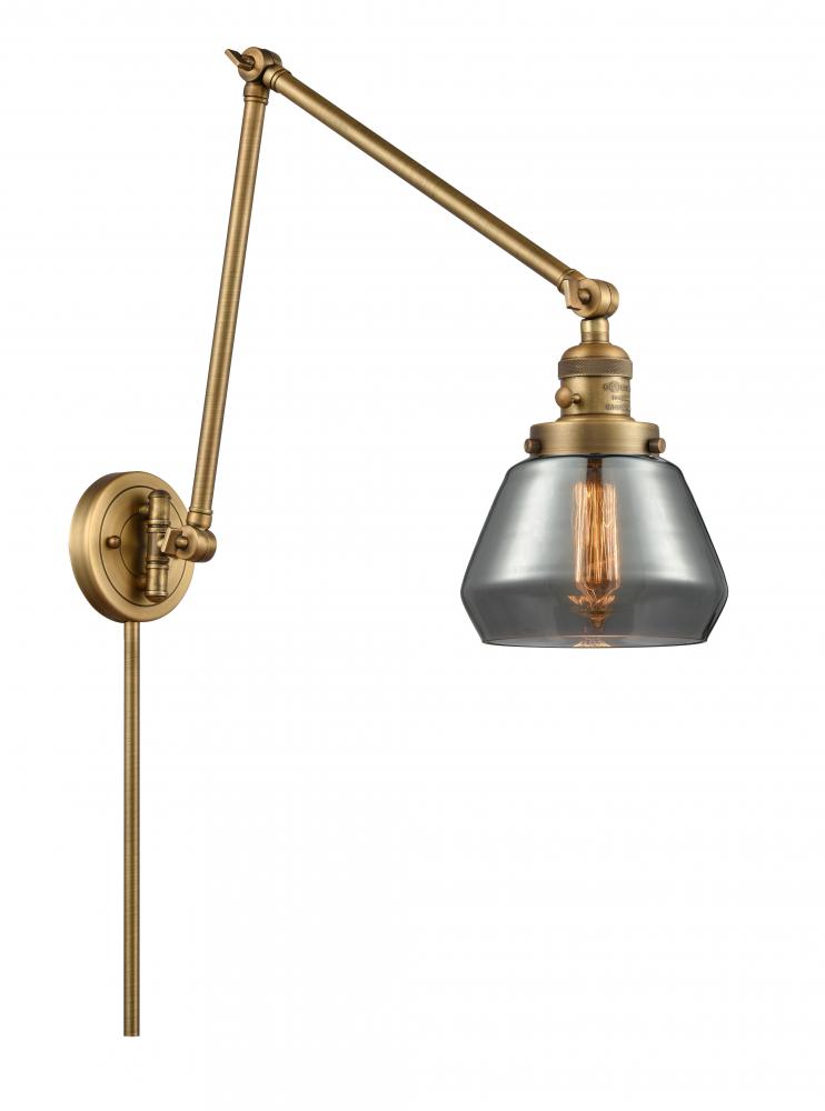 Fulton - 1 Light - 8 inch - Brushed Brass - Swing Arm