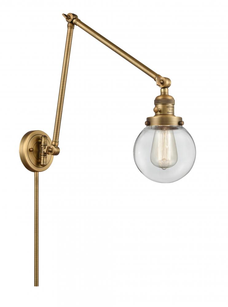 Beacon - 1 Light - 6 inch - Brushed Brass - Swing Arm