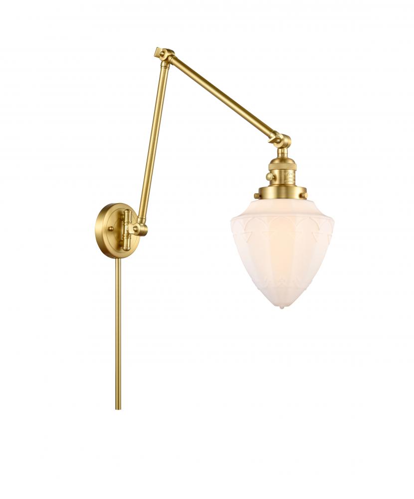 Bullet - 1 Light - 7 inch - Satin Gold - Swing Arm