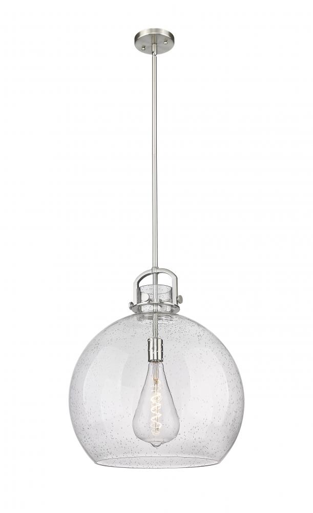 Newton Sphere - 1 Light - 18 inch - Satin Nickel - Pendant