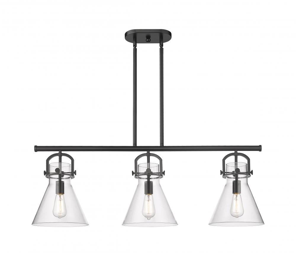 Newton Cone - 3 Light - 42 inch - Matte Black - Island Light