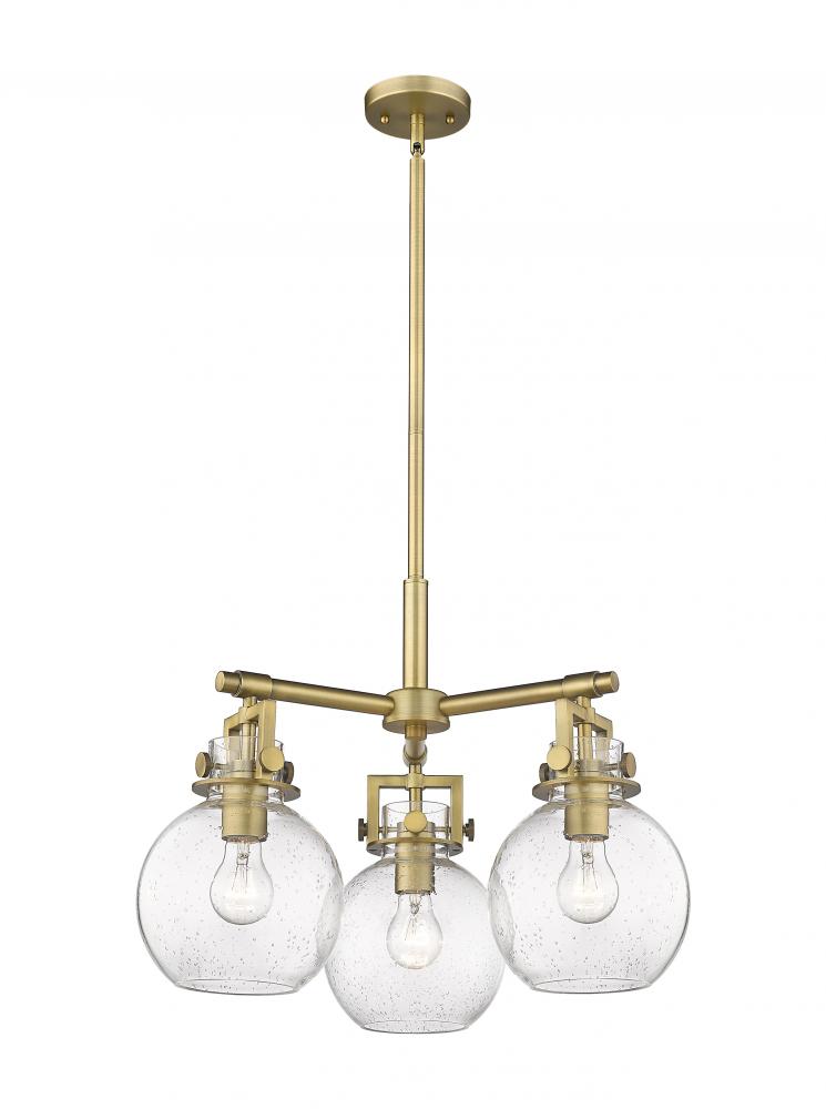 Newton Sphere - 3 Light - 21 inch - Brushed Brass - Pendant