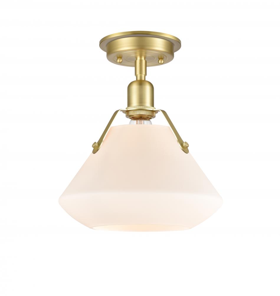 Luna - 1 Light - 11 inch - Satin Brass - Flush Mount