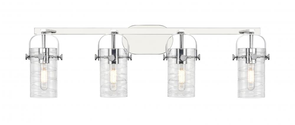 Pilaster II Cylinder - 4 Light - 35 inch - Polished Chrome - Bath Vanity Light