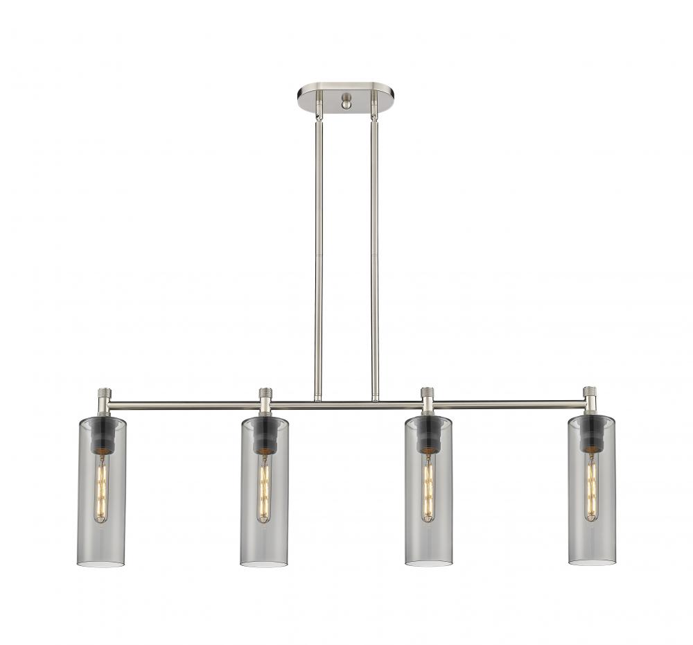 Crown Point - 4 Light - 44 inch - Satin Nickel - Island Light