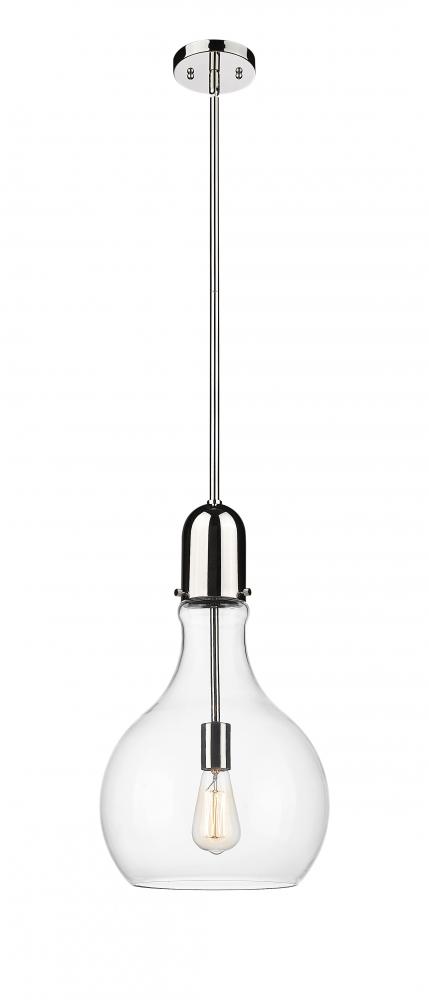 Amherst - 1 Light - 12 inch - Polished Nickel - Stem hung - Mini Pendant