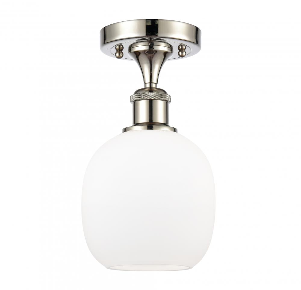 Belfast - 1 Light - 6 inch - Polished Nickel - Semi-Flush Mount