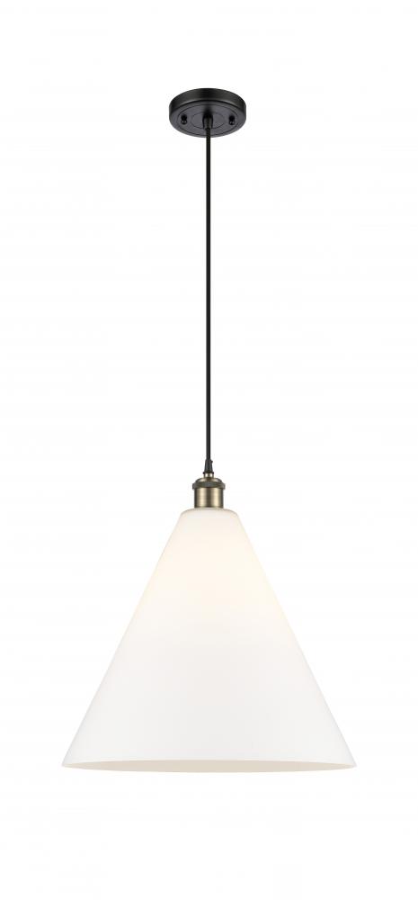 Berkshire - 1 Light - 16 inch - Black Antique Brass - Cord hung - Pendant