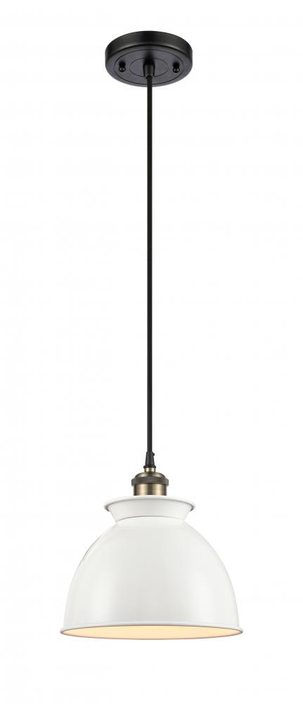 Adirondack - 1 Light - 8 inch - Black Antique Brass - Cord hung - Mini Pendant