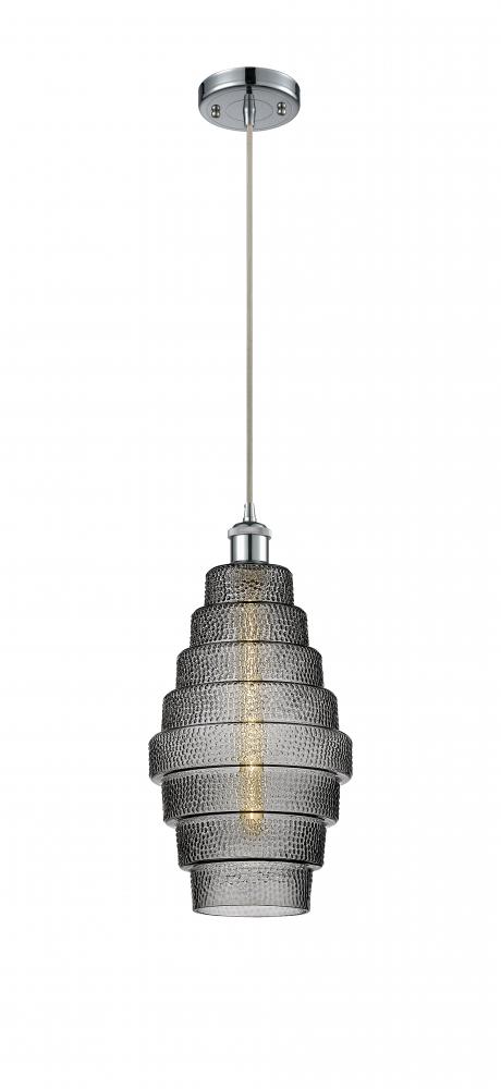 Cascade - 1 Light - 8 inch - Polished Chrome - Cord hung - Mini Pendant