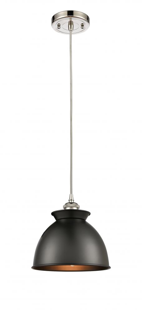 Adirondack - 1 Light - 8 inch - Polished Nickel - Cord hung - Mini Pendant