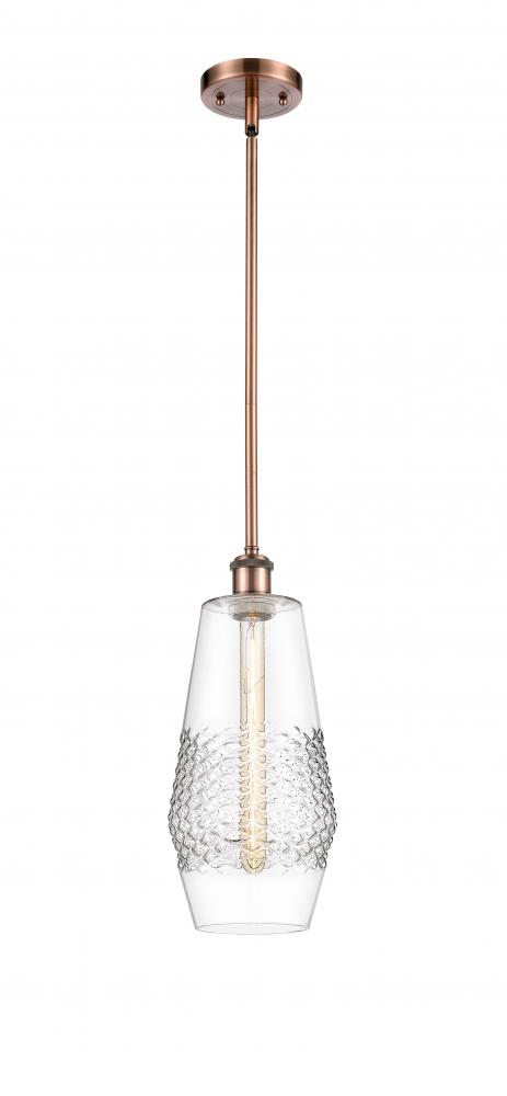 Windham - 1 Light - 7 inch - Antique Copper - Mini Pendant