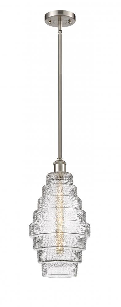 Cascade - 1 Light - 8 inch - Brushed Satin Nickel - Mini Pendant