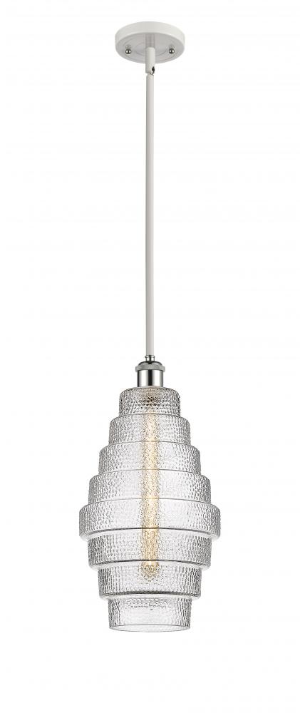 Cascade - 1 Light - 8 inch - White Polished Chrome - Mini Pendant