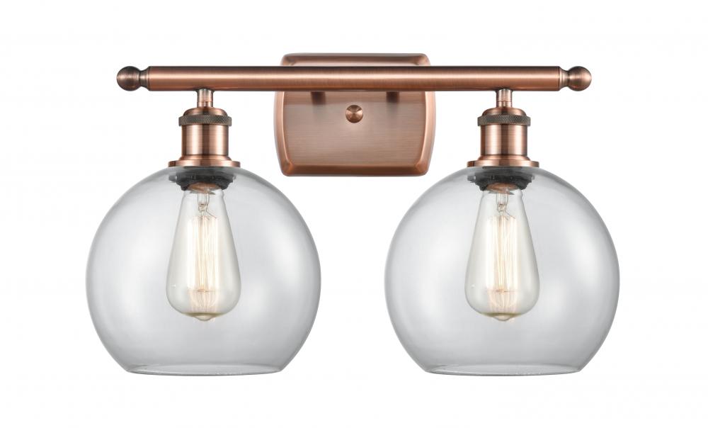 Athens - 2 Light - 18 inch - Antique Copper - Bath Vanity Light