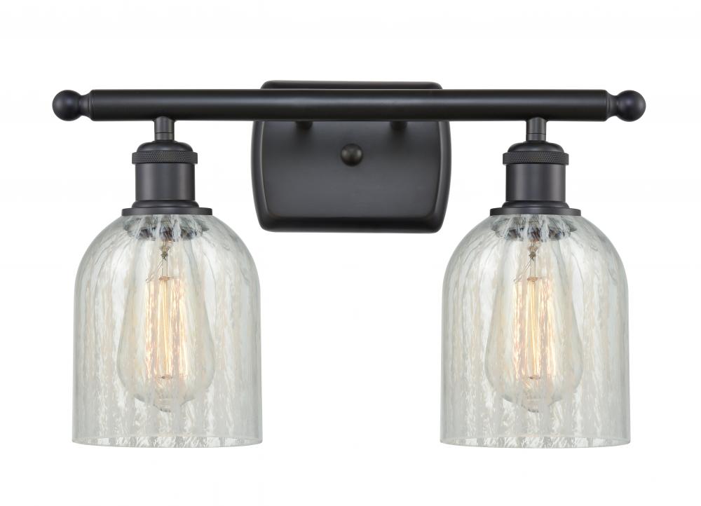 Caledonia - 2 Light - 15 inch - Matte Black - Bath Vanity Light