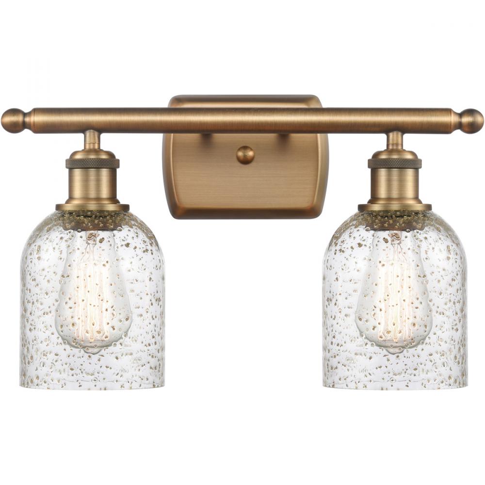 Caledonia - 2 Light - 15 inch - Brushed Brass - Bath Vanity Light