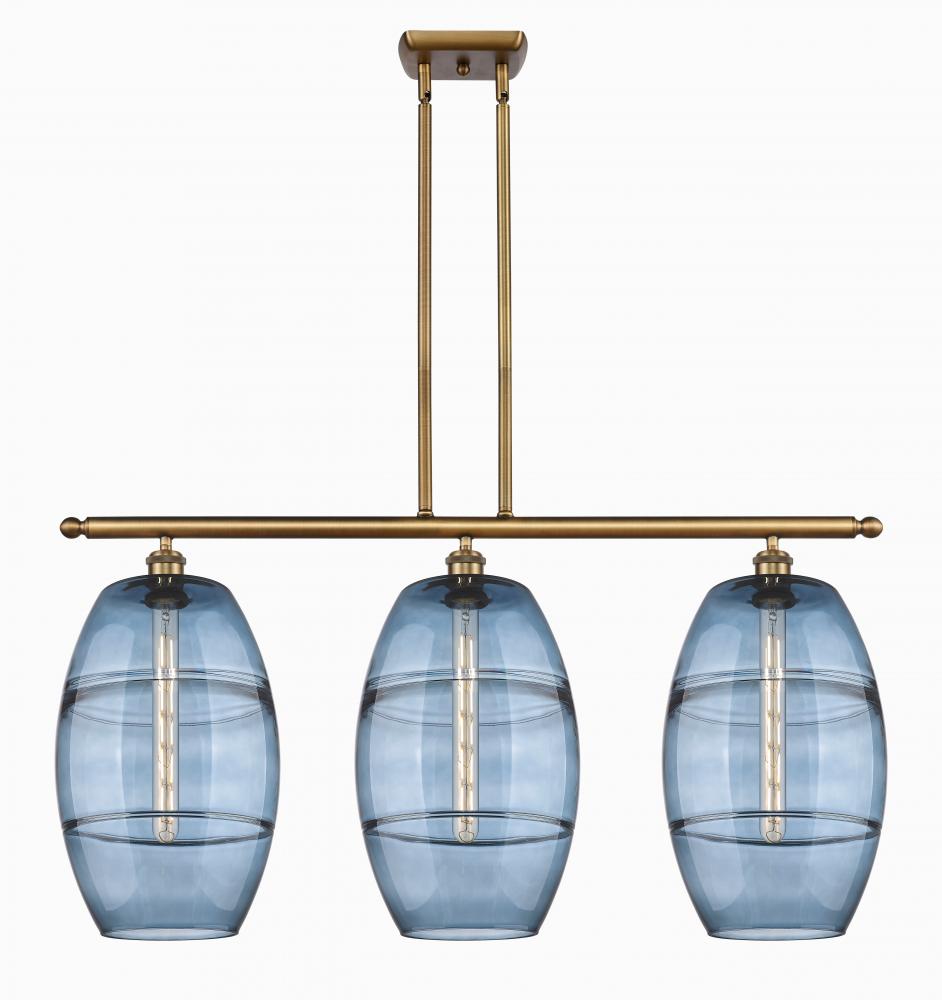 Vaz - 3 Light - 37 inch - Brushed Brass - Cord hung - Island Light