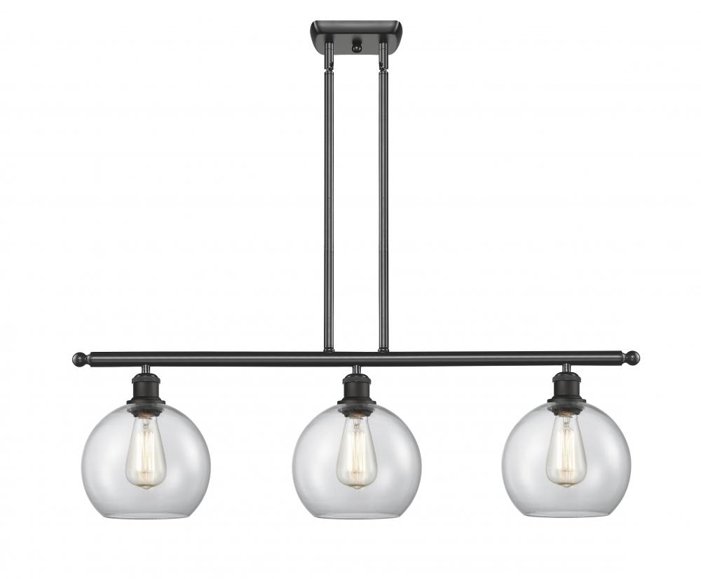 Athens - 3 Light - 36 inch - Matte Black - Cord hung - Island Light