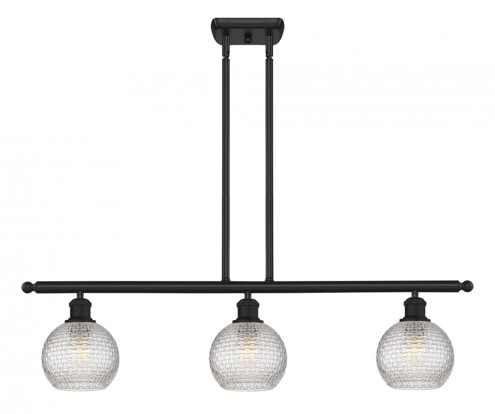 Athens - 3 Light - 36 inch - Matte Black - Cord hung - Island Light