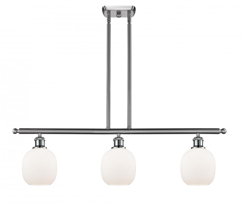 Belfast - 3 Light - 36 inch - Brushed Satin Nickel - Cord hung - Island Light