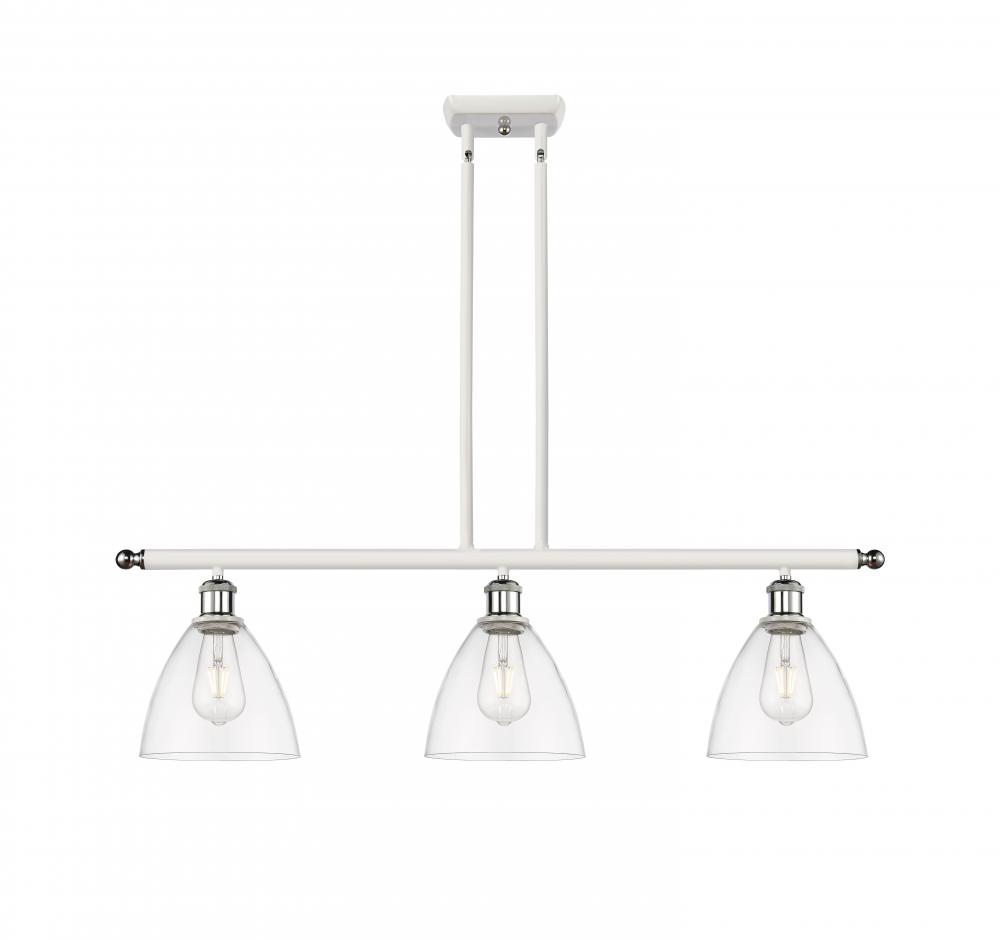 Bristol - 3 Light - 36 inch - White Polished Chrome - Cord hung - Island Light