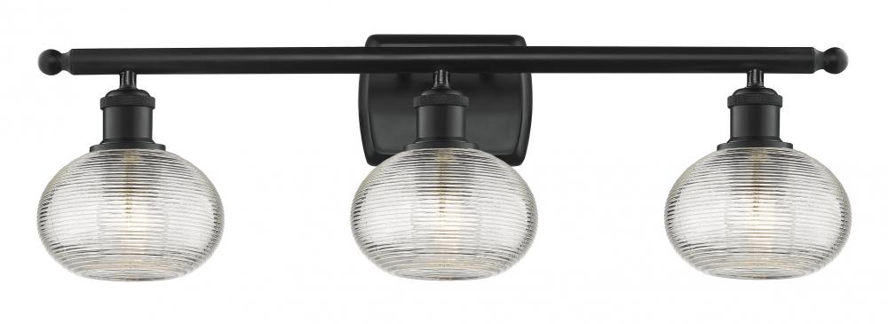 Ithaca - 3 Light - 26 inch - Matte Black - Bath Vanity Light