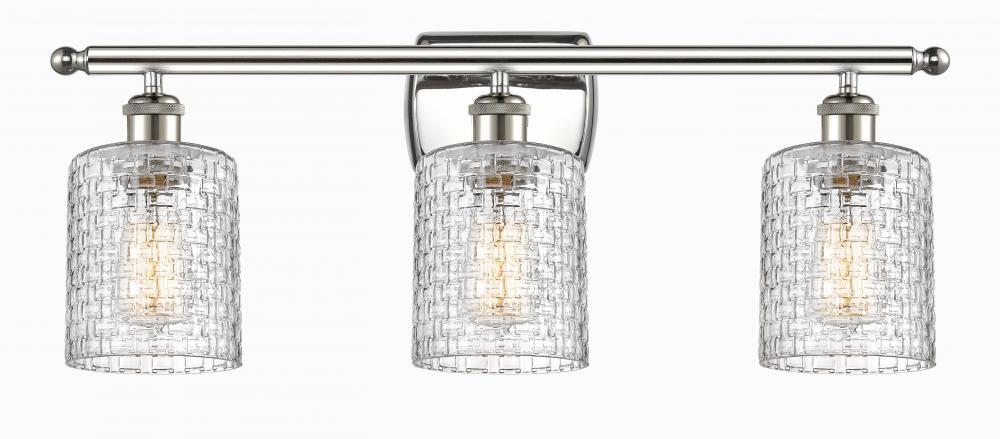 Cobbleskill - 3 Light - 25 inch - Polished Nickel - Bath Vanity Light