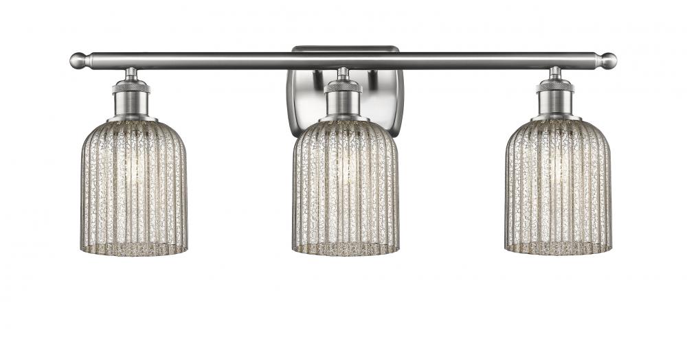 Bridal Veil - 3 Light - 25 inch - Brushed Satin Nickel - Bath Vanity Light