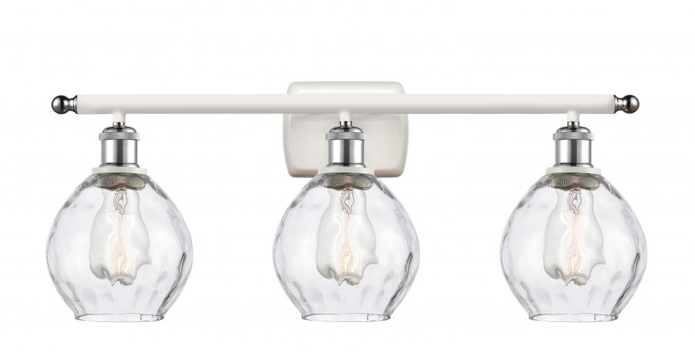 Waverly - 3 Light - 26 inch - White Polished Chrome - Bath Vanity Light