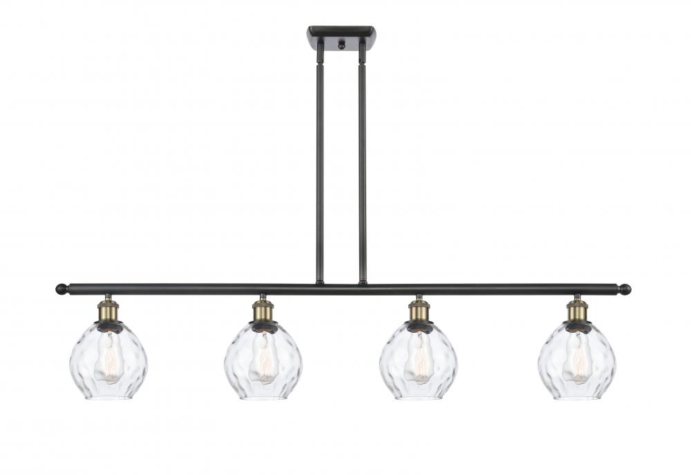 Waverly - 4 Light - 48 inch - Black Antique Brass - Cord hung - Island Light