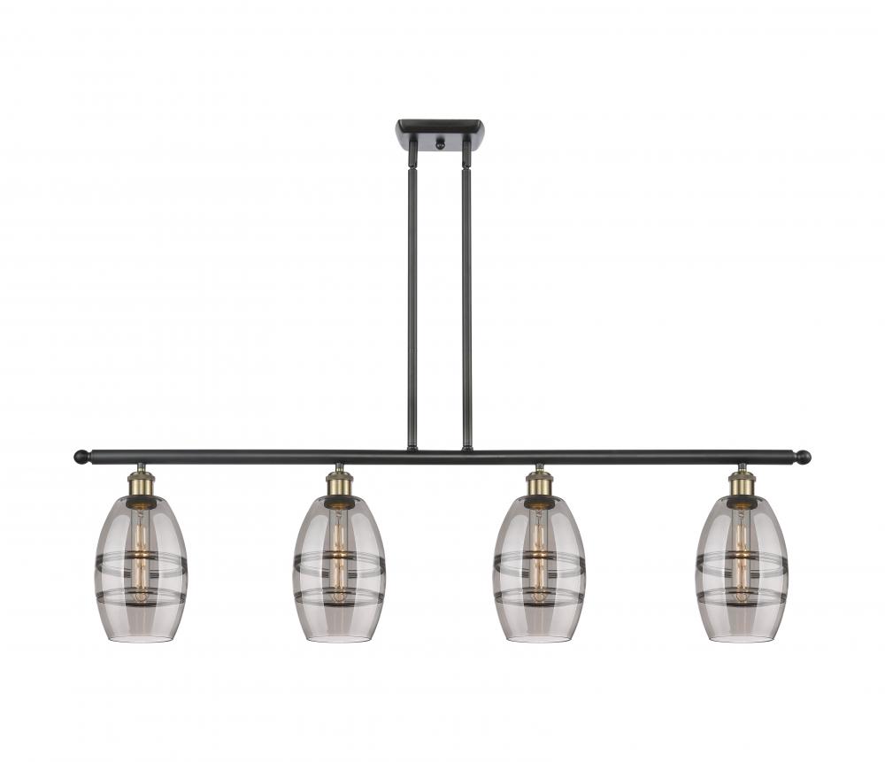 Vaz - 4 Light - 48 inch - Black Antique Brass - Cord hung - Island Light