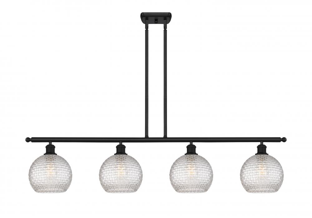 Athens - 4 Light - 48 inch - Matte Black - Cord hung - Island Light