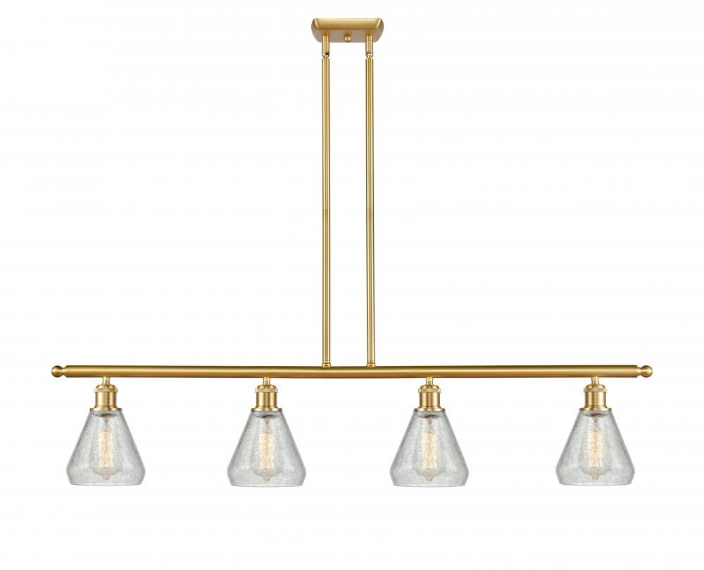 Conesus - 4 Light - 48 inch - Satin Gold - Cord hung - Island Light