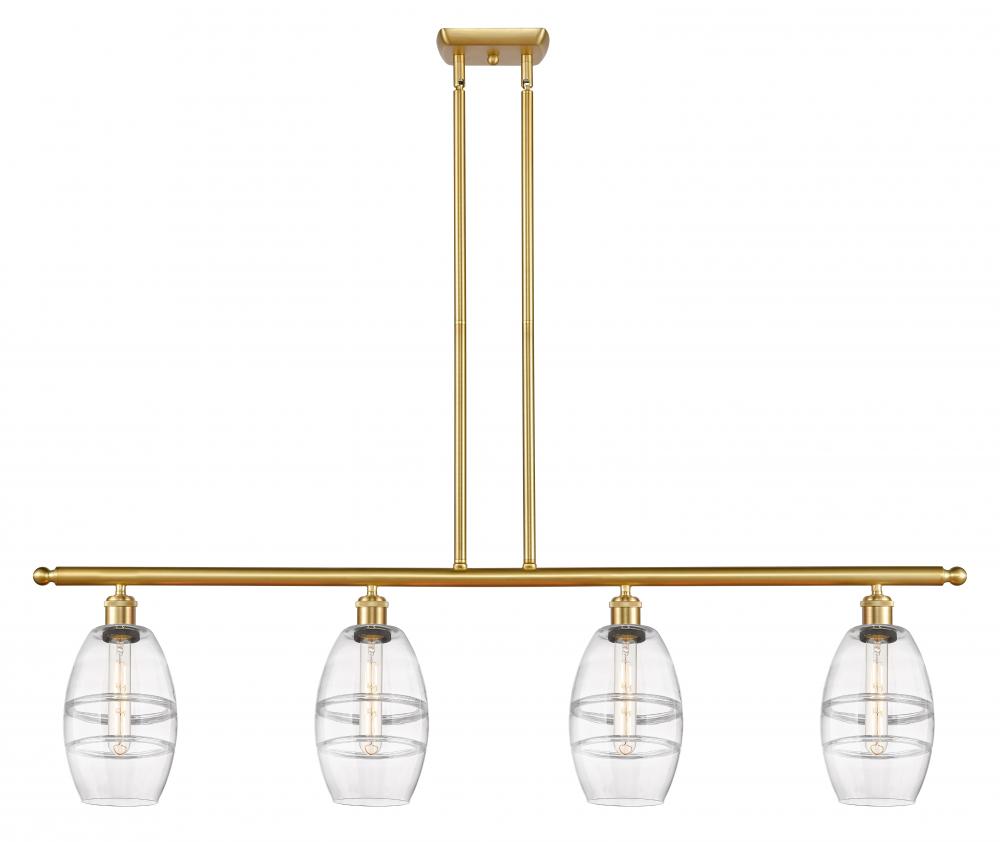 Vaz - 4 Light - 48 inch - Satin Gold - Cord hung - Island Light