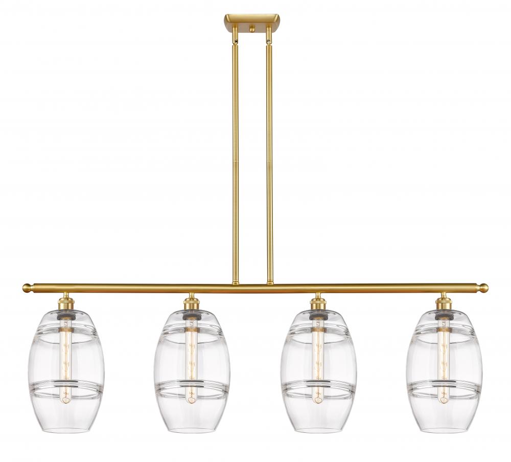 Vaz - 4 Light - 48 inch - Satin Gold - Cord hung - Island Light