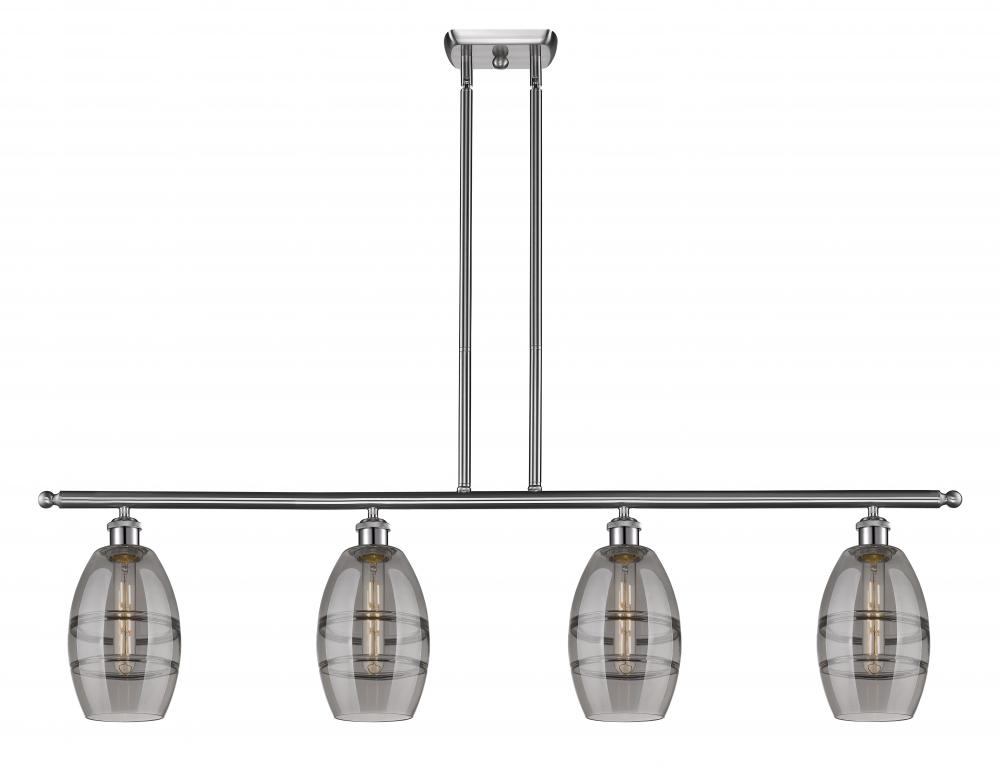 Vaz - 4 Light - 48 inch - Brushed Satin Nickel - Cord hung - Island Light