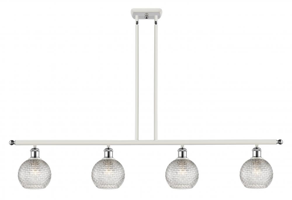 Athens - 4 Light - 48 inch - White Polished Chrome - Cord hung - Island Light