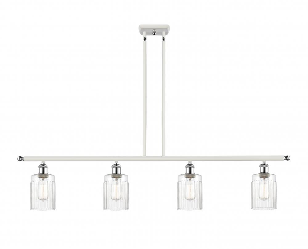 Hadley - 4 Light - 48 inch - White Polished Chrome - Cord hung - Island Light