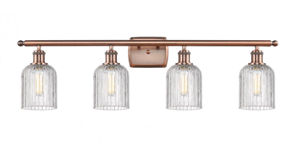 Bridal Veil - 4 Light - 35 inch - Antique Copper - Bath Vanity Light