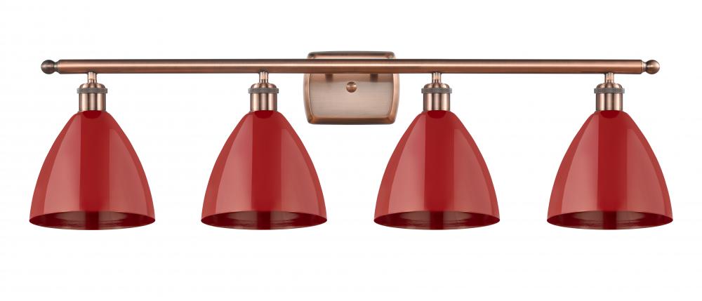 Plymouth - 4 Light - 38 inch - Antique Copper - Bath Vanity Light