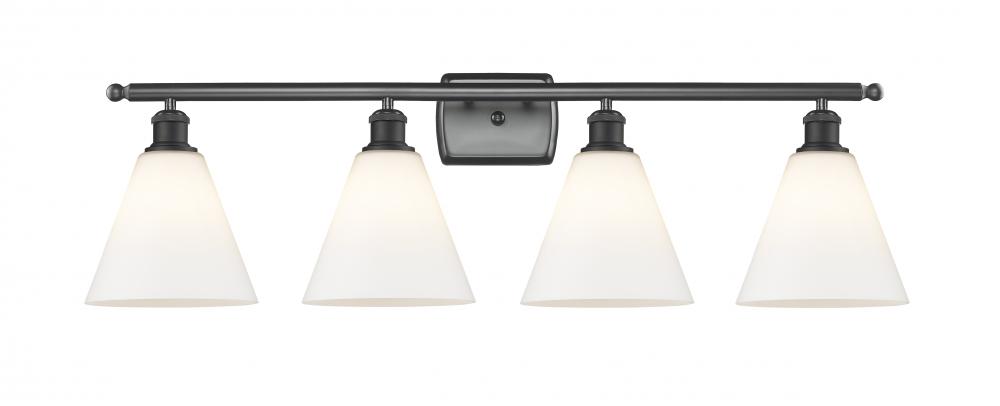 Berkshire - 4 Light - 38 inch - Matte Black - Bath Vanity Light